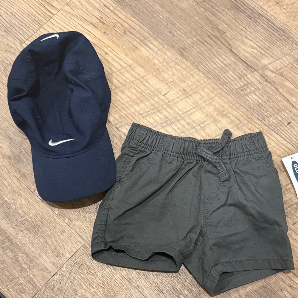 Kids Olive Drawstring Shorts